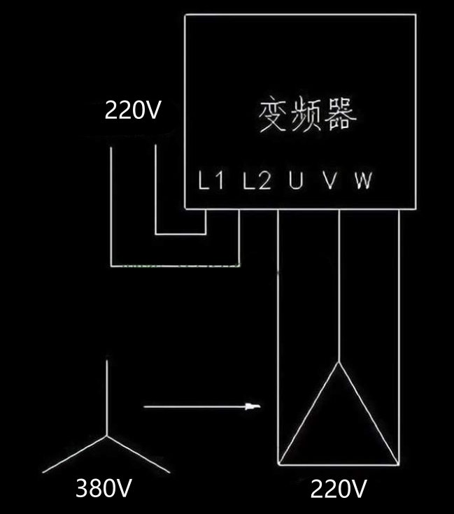 單相220v轉(zhuǎn)三相380v變頻器接線圖